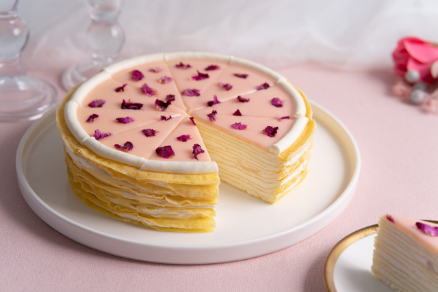  荔枝玫瑰千层薄饼蛋糕 