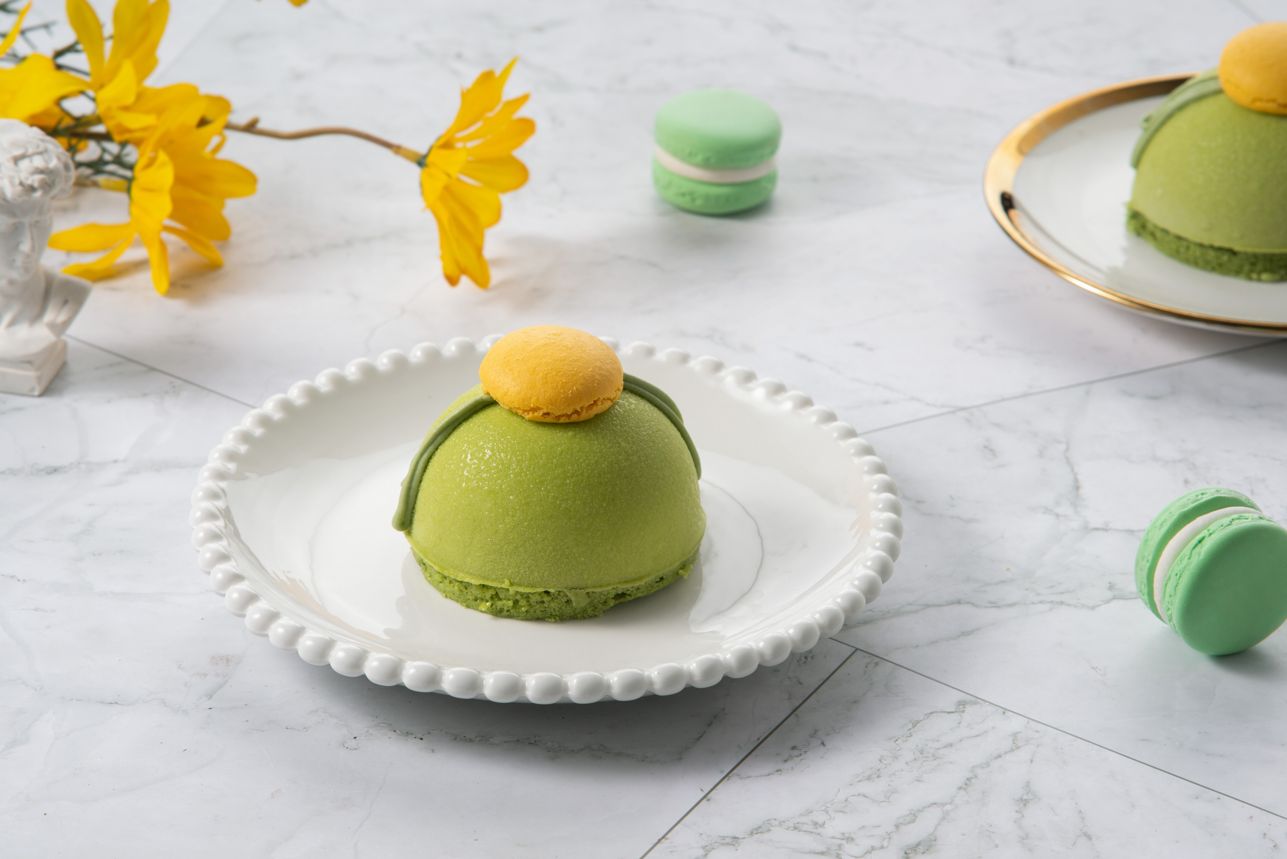  抹茶覆盆子慕斯蛋糕