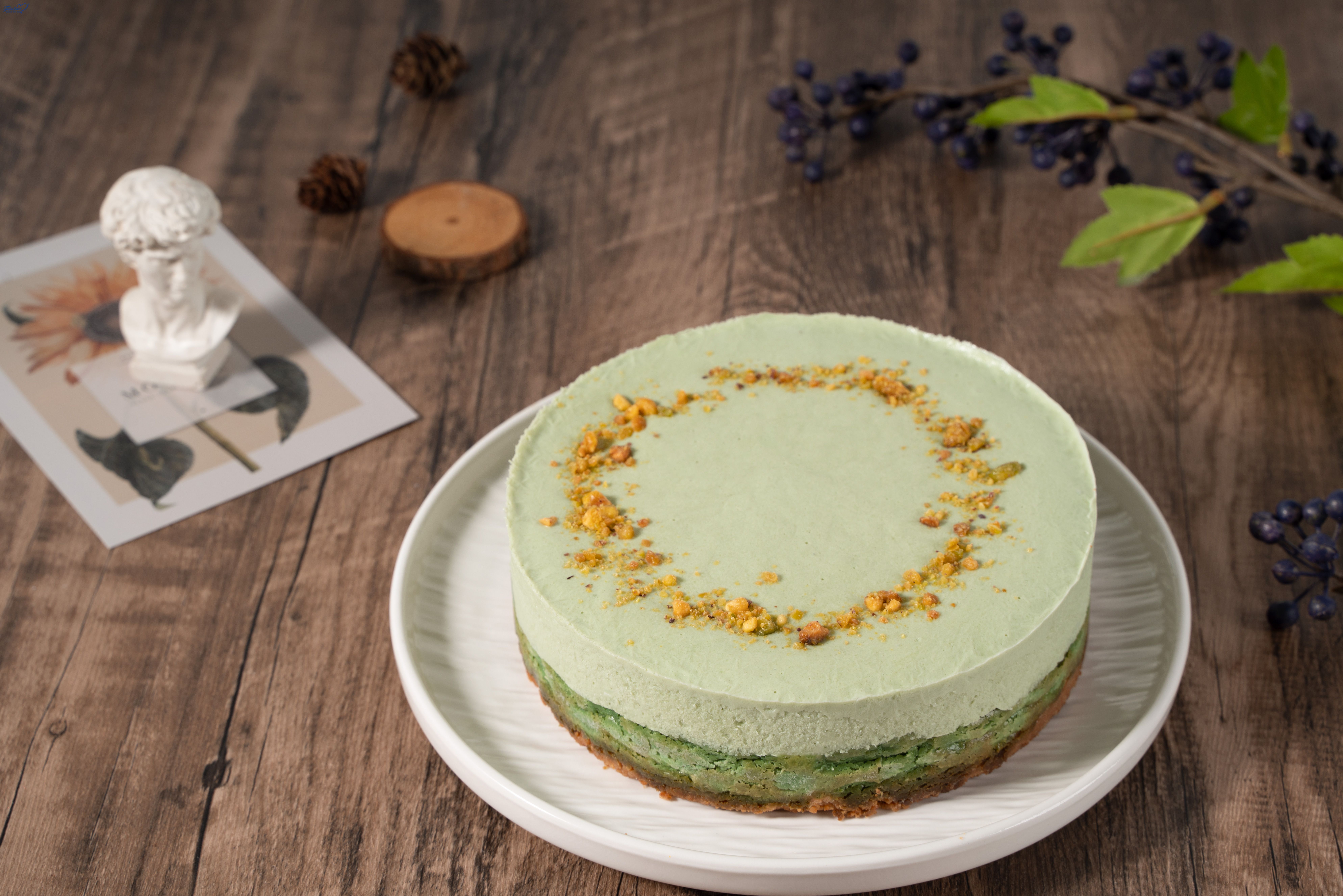 พิสตาชิโอบาสก์ของหวานมังสวิรัติ